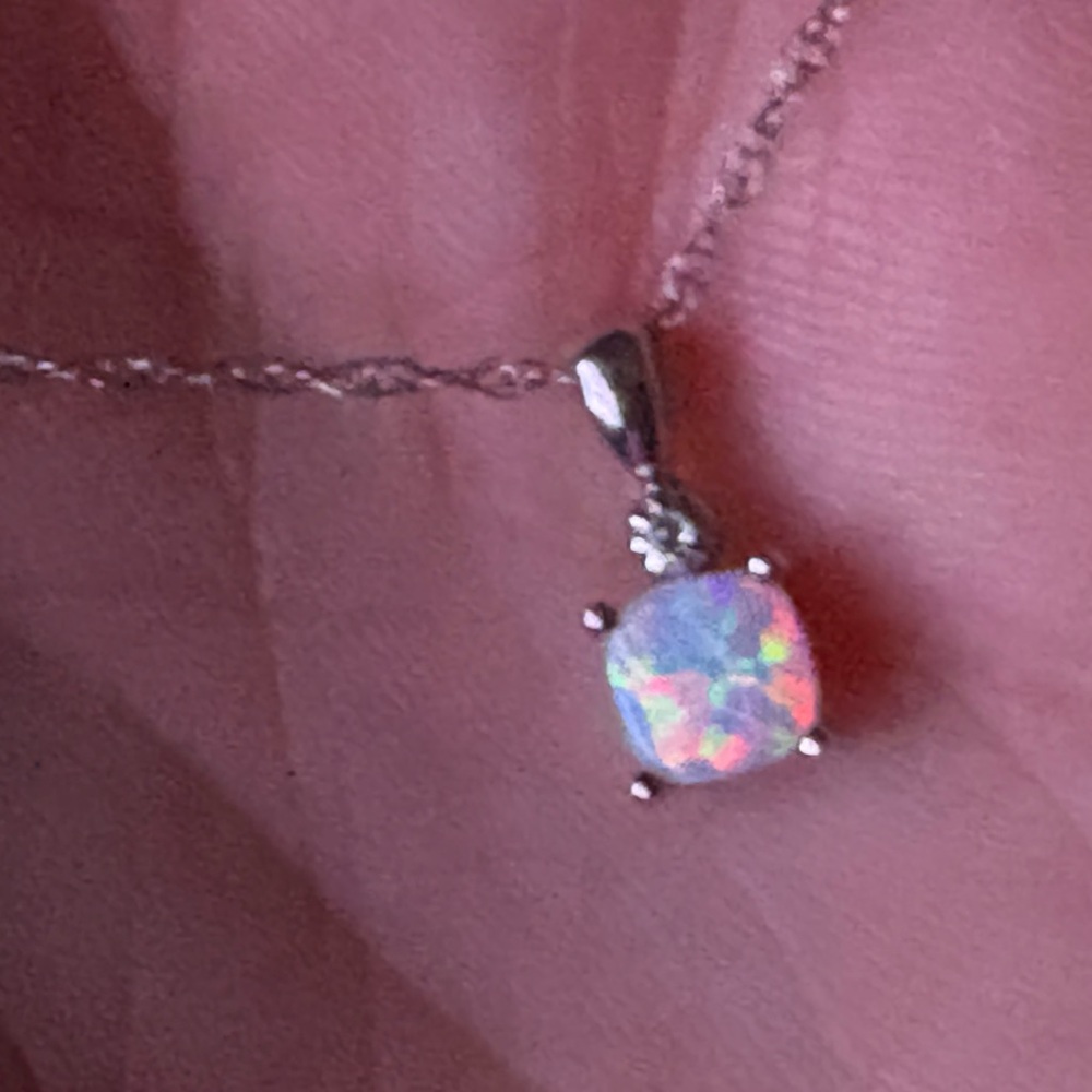 Opal Pendant Necklace